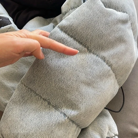 Alexander Wang Denim Cropped Puffer - Picture 14 of 16